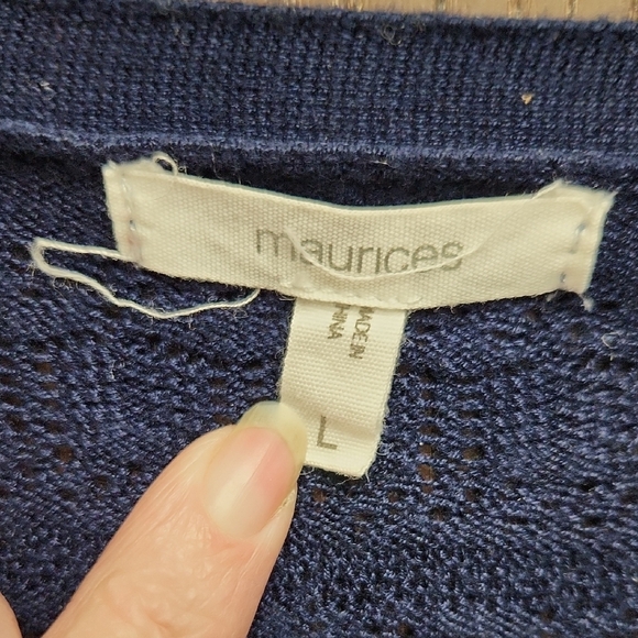 Maurices Deep Blue Open-Front Cardigan - Picture 2 of 4